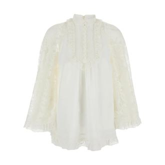 Zimmermann Blouses, female, White, Size: XS Ascension White Blouse
