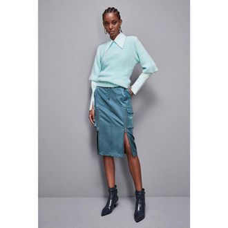 Patrizia Pepe Green Polyester Long Womens Skirt