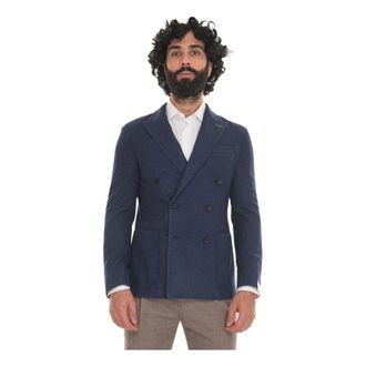 Paoloni Giacca Doppiopetto - - Jackets - Uomo - Blu - M