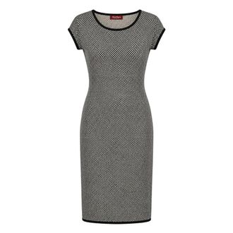 Max Mara Vestido de punto jacquard - Dresses - Mujer - Negro - M