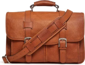 Korchmar Garfield Leather Briefcase in Pebbled Tan at Nordstrom