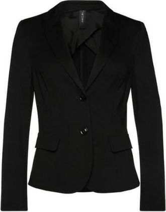 Marc Cain Lichte blazer van fijne jersey - Dames - Blazers - Zwart - XS - Leer - Jassen