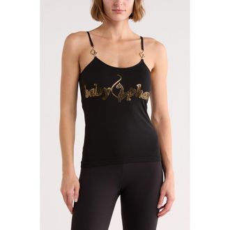 Baby Phat Logo Cami with Metal Trim in Black at Nordstrom Rack