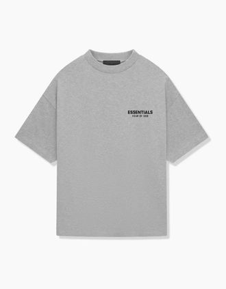 Fear of God Womens Fear of God Essentials FW24 Tee Light Heather Grey - Size: 10/8