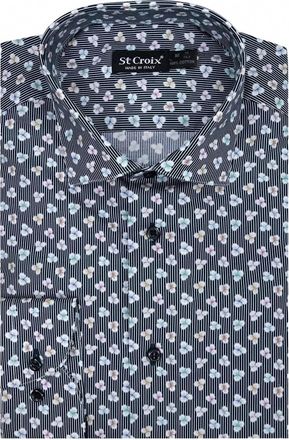 St. Croix Mens 8236 Navy Mix Shirt