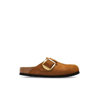 Birkenstock Schoenen, Dames, Bruin, 40 EU, Leer, Boston Big Buckle