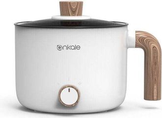 OEM Olla Arrocera Peque&ntilde;a De Acero Inoxidable De 1,5 L, Multifuncional, Port&aacute;til, Para Estudio, Hotel, Camping Y Oficina, Color Blanco