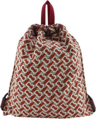 Burberry Pre-owned Vintage Rugzak - Dames - Vintage Rugzakken - Rood - ONE Size - Nylon - Vintage