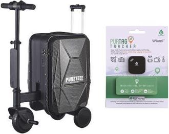 Pursonic Smart Travel Bundle - Electric Scooter Luggage with Air Tag in Black at Nordstrom
