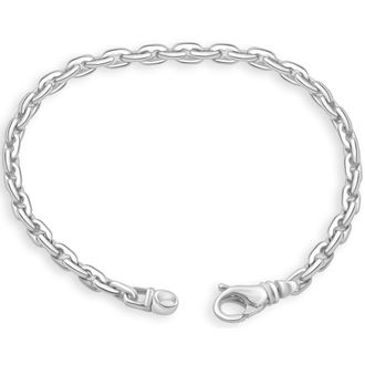 Pompeii3 Mens 14k Gold (16gram) or Platinum (23gram) 4.5mm Link Bracelet 8.5