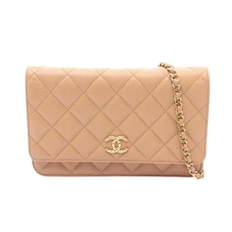 Chanel Pre-owned Matelasse Handbag - Dames - Pre-owned - Beige - Maat: ONE Size Leer