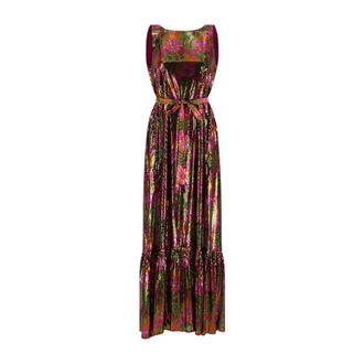 La DoubleJ Floral Maxi Dress with Tiered Hemline