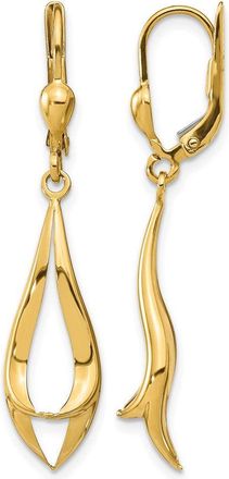 Diamond2Deal 14k Yellow Gold Fancy Drop Dangle Earrings