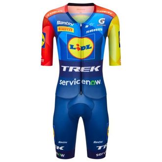 Santini Lidl Trek Team Original Skinsuit Veloeinteiler f&uuml;r Herren | blau