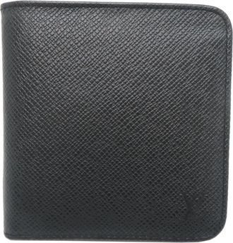 Louis Vuitton Black Taiga Leather Wallet (Bi-Fold) (Pre-Owned)