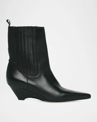 Cinq &agrave; Sept 60mm Parker Curved Wedge Ankle Boots
