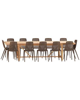Amazonia Teak 13Pc Rectangular Patio Dining Set