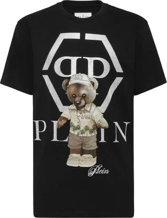 Philipp Plein T-shirt Teddy Bear con decorazione - Nero