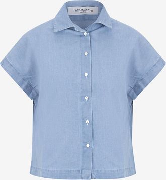 Artigiano Kurzärmeliges Jeanshemd Kada