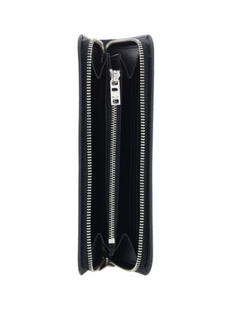 Saint Laurent Mens Leather Wallet Grain De Poudre Black Calf Umbrellas