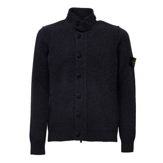Stone Island Lambswool-Blend Collared Cardigan