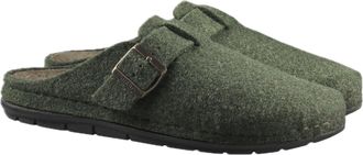 Simba STORMUR Mens Slipper, with Gel Massage Footbed, For Indoor/Outdoor Comfort, Felted Clog Style - Green - Size 10