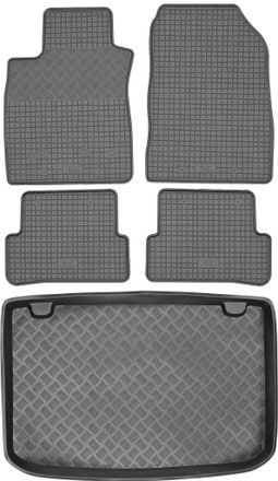 OEM Juego De Alfombrillas De Goma Para Coche Y Maletero Para Renault Clio Iv Hatchback (2013-2019)