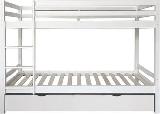 Muemue Litera + Caj&oacute;n Almacenaje Madera Blanco 90x190/90x190cm