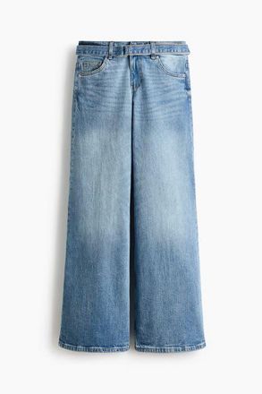 H&M Wide Ultra High Jeans in Light Denim Blue at Nordstrom, Size 20