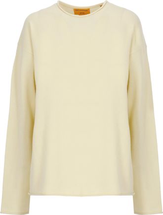 Guest In Residence Yellow Oversized Crew Cashmere Sweater