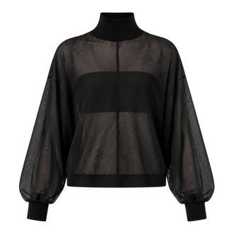 Meimeij M6Fz72 Trui - Dames - Tops - Zwart - Maat: M Katoen