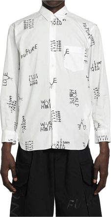 Comme Des Gar&ccedil;ons Hombre, Camisas, Blanco, Talla: L