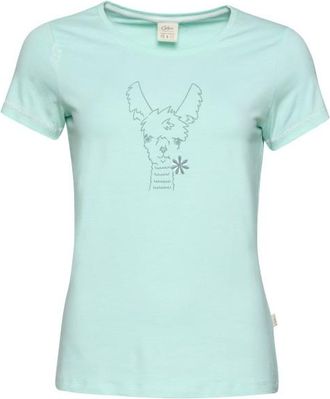 Chillaz Gandia Happy Alpaca T-Shirt T-Shirt f&uuml;r Damen | grau/gr&uuml;n