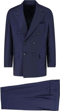 Kiton Double-breasted wool suit