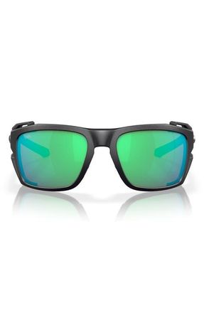 Costa King Tide 8 60mm Polarized Rectangular Sunglasses in Green at Nordstrom