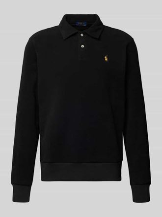 Polo Ralph Lauren Fleecepullover mit Label-Stitching Modell MAGIC POLY FLEECE in Black, Gr&ouml;&szlig;e XL