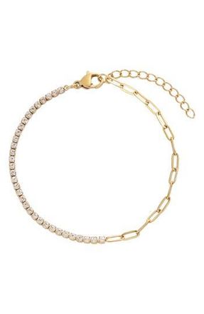 Adornia Half Cubic Zirconia Bracelet in Gold at Nordstrom Rack
