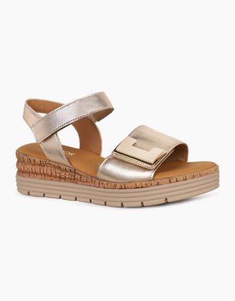 Gabor Womens Shout Womens Wedge Heel Sandals - Brown - Size: 2.5