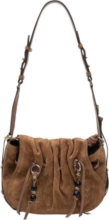 Isabel Marant Bolton Schoudertas - Dames - Schoudertassen - Bruin - ONE Size - Leer - Tassen