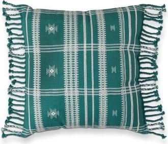 Tag Peak Pillow Spruce Green Cotton Throw Pillow for Summer Decor at Nordstrom