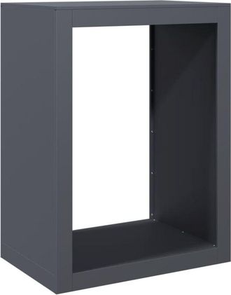 vidaXL Le&ntilde;ero De Acero Gris Antracita 60x40x80 Cm Vidaxl