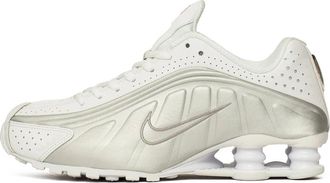 Nike Wit Metallic Zilver Shox R4 Sneakers - Dames - Hardloopschoenen - Wit - 36 EU - Fitness