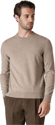 Drumohr Beige Crew Neck Cashmere Ribbed Sweater