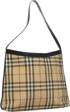 Burberry Pre-owned Shoulder Bags, female, Beige, Size: ONE SIZE Pre-owned Vintage Shoulder Bag