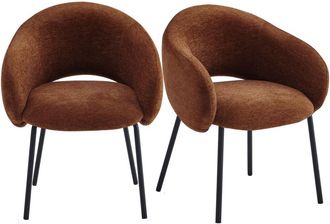 Moloo Fauteuil de table en tissu Luxury Terracotta (x2)