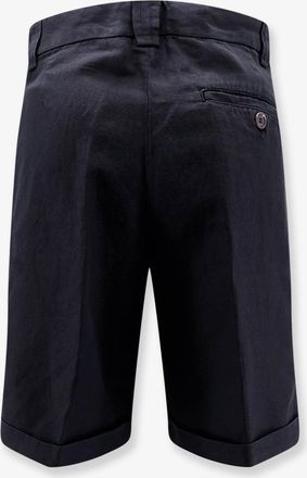 Aspesi Womens Shorts Cotton-Linen Blue