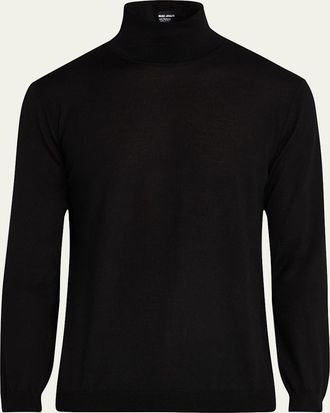 Giorgio Armani Mens Cashmere Plain Stitch Turtleneck