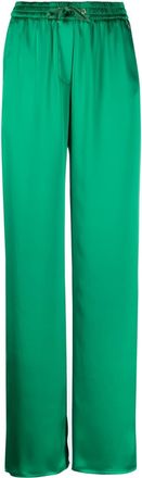 Herno drawstring-waist straight-leg trousers - women - Polyester/Polyester - 42 - Green