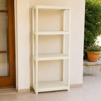 Dmora Estante De Polipropileno De 2 Estrellas, Estante M&uacute;ltiple O Externa, 100% Made In Italy, 60x30h133 Cm, Color Gris Claro, Con Embalaje Reforzado - Dmor