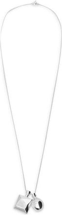 Mango Geometric Charm Necklace in Silver at Nordstrom